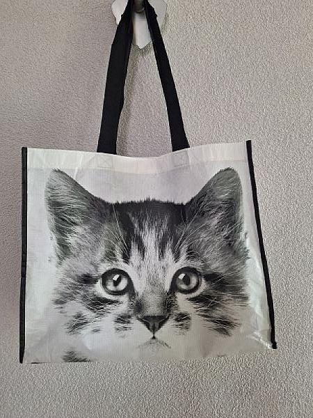 Shopper zwart met kat