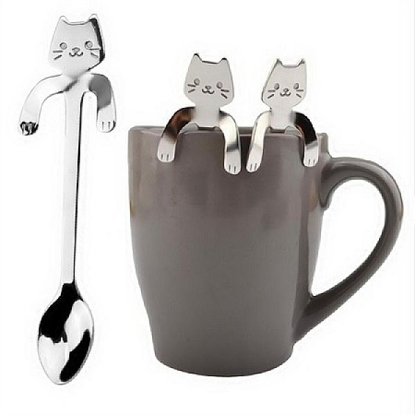 Lepeltje met kattenkopje