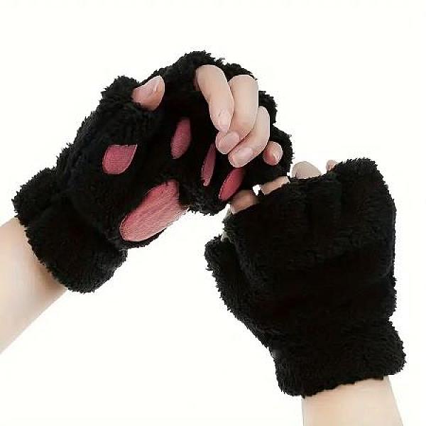 Vingerloze handschoenen zwart