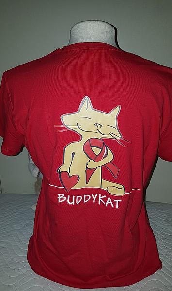 Buddy Kat shirt vrouw Rood (nieuw!)