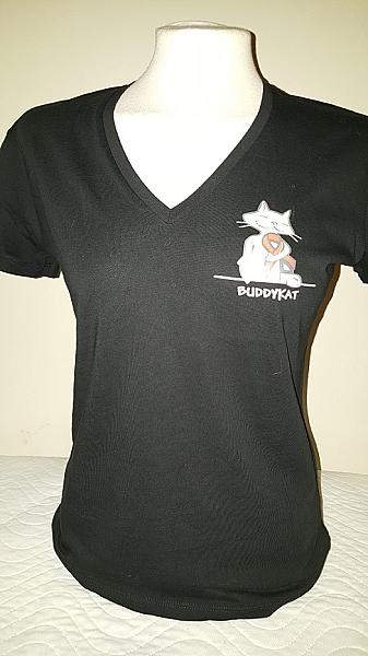 Buddy Kat shirt vrouw Zwart