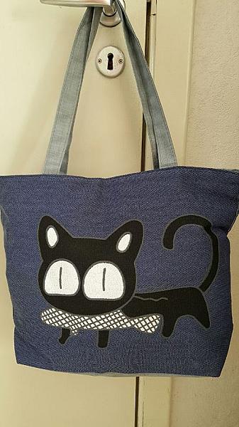 Katten tas blauw