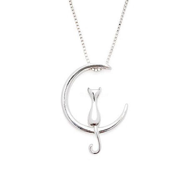 Kat op maan ketting