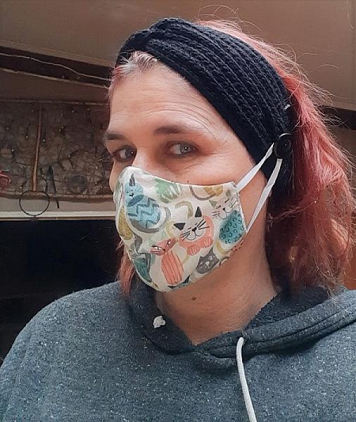 Winter haarband ook voor mondmasker