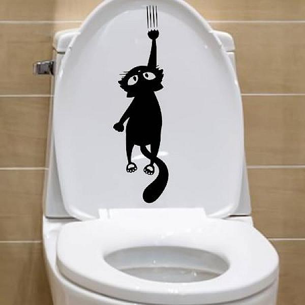 Sticker zwarte kat